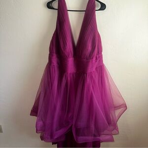 JJs House Magenta Tulle Gown